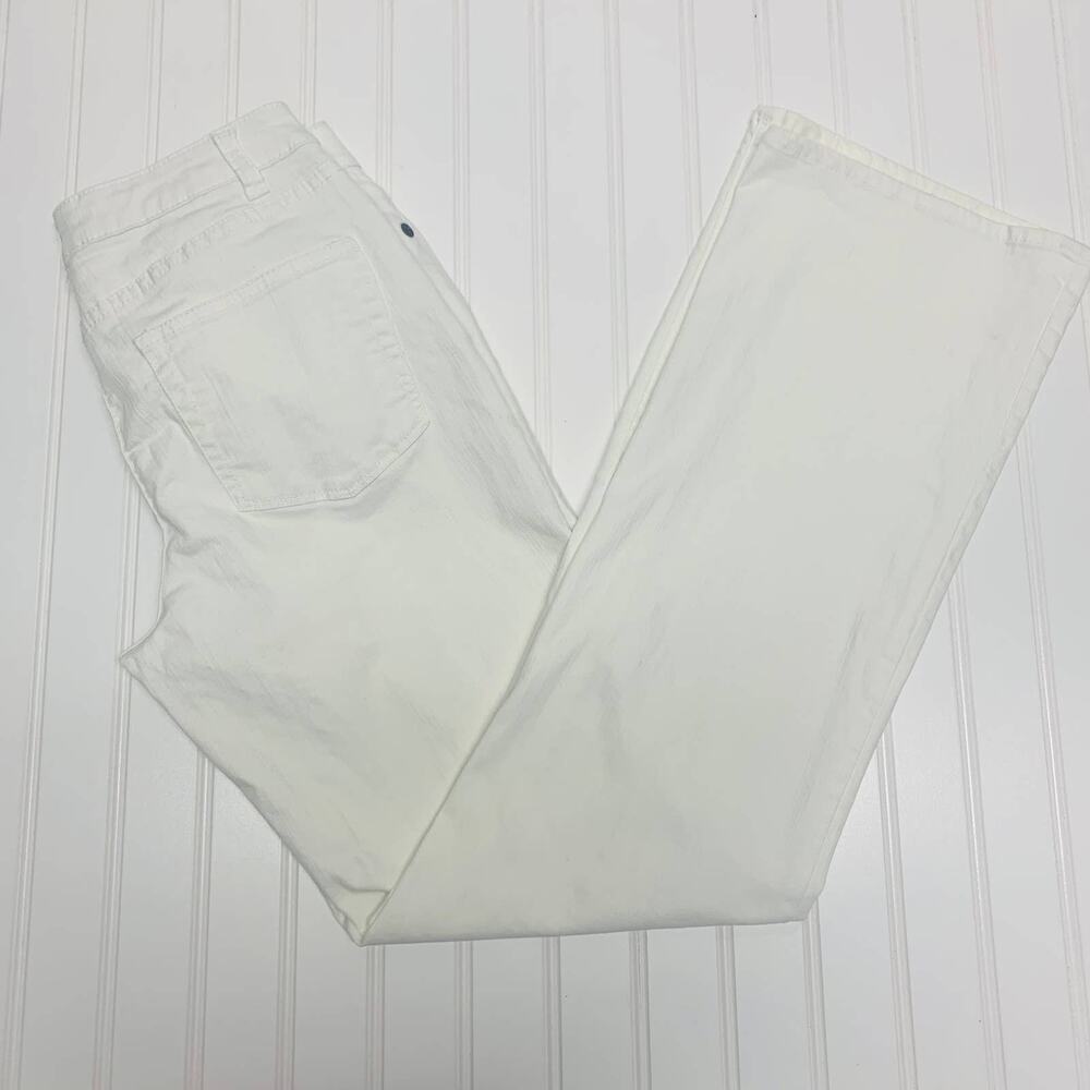 White Coldwater Creek Jeans Stretch Flare Sz 4